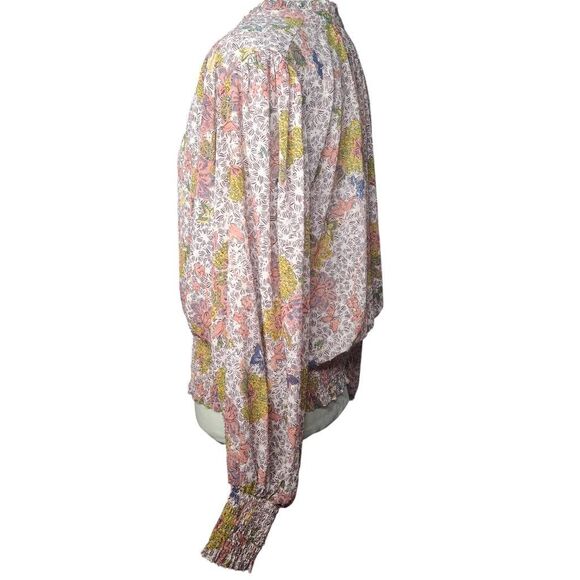 Joie “Mintee G” Peasant Blouse – Warm Terracotta Floral – Women’s Large (NWT Con - Picture 2 of 7